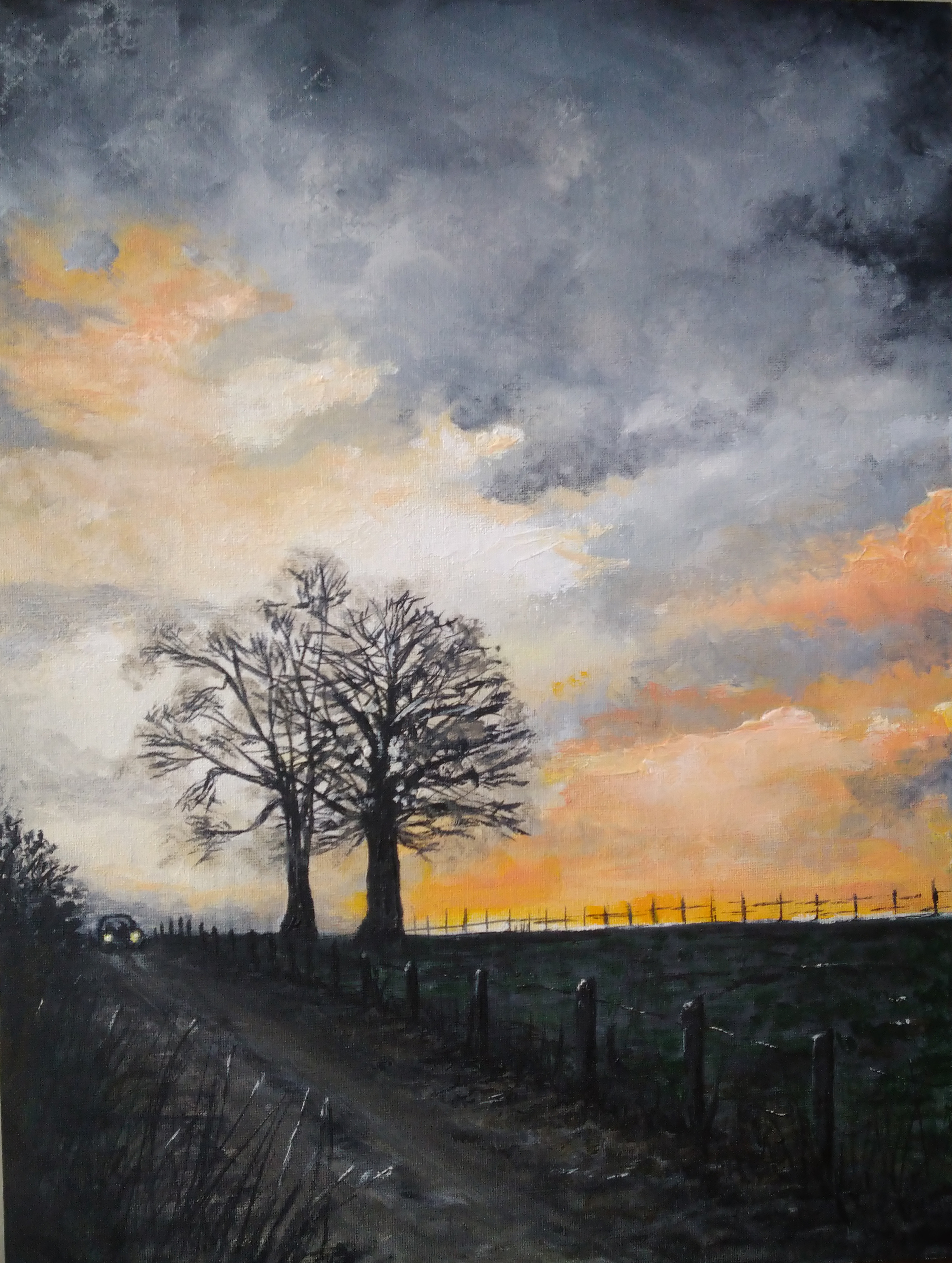 "Headlights at Dusk"