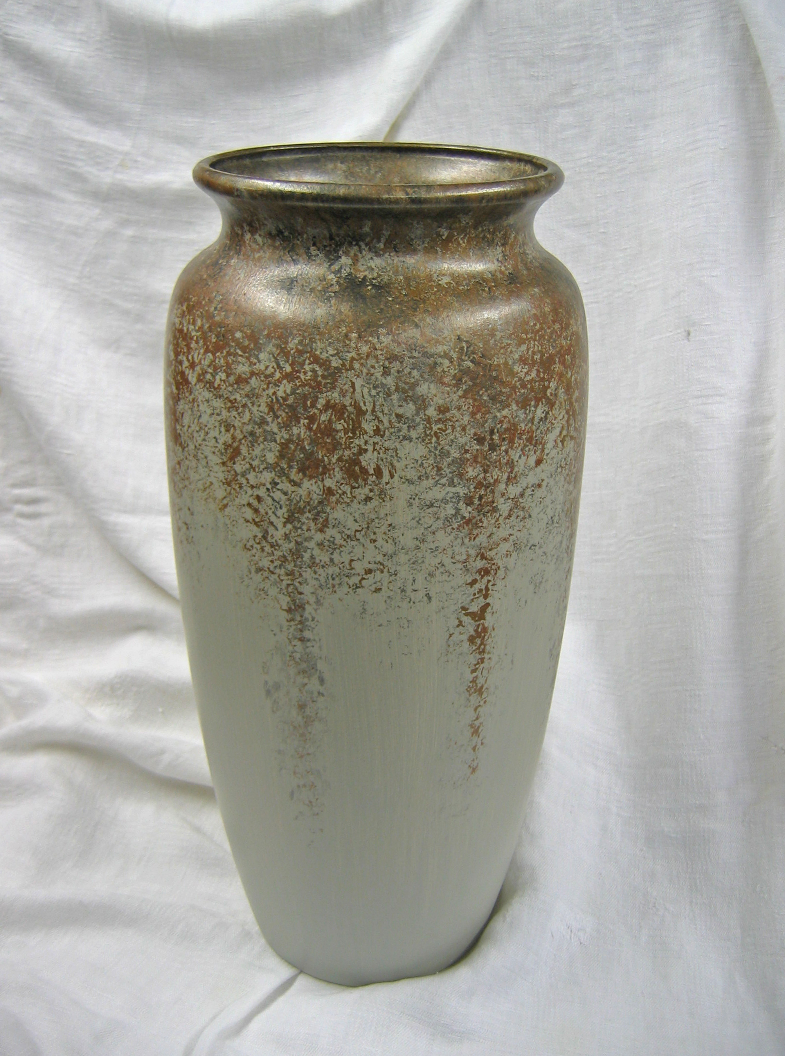 Tall Gold & Bronze Detail Vase