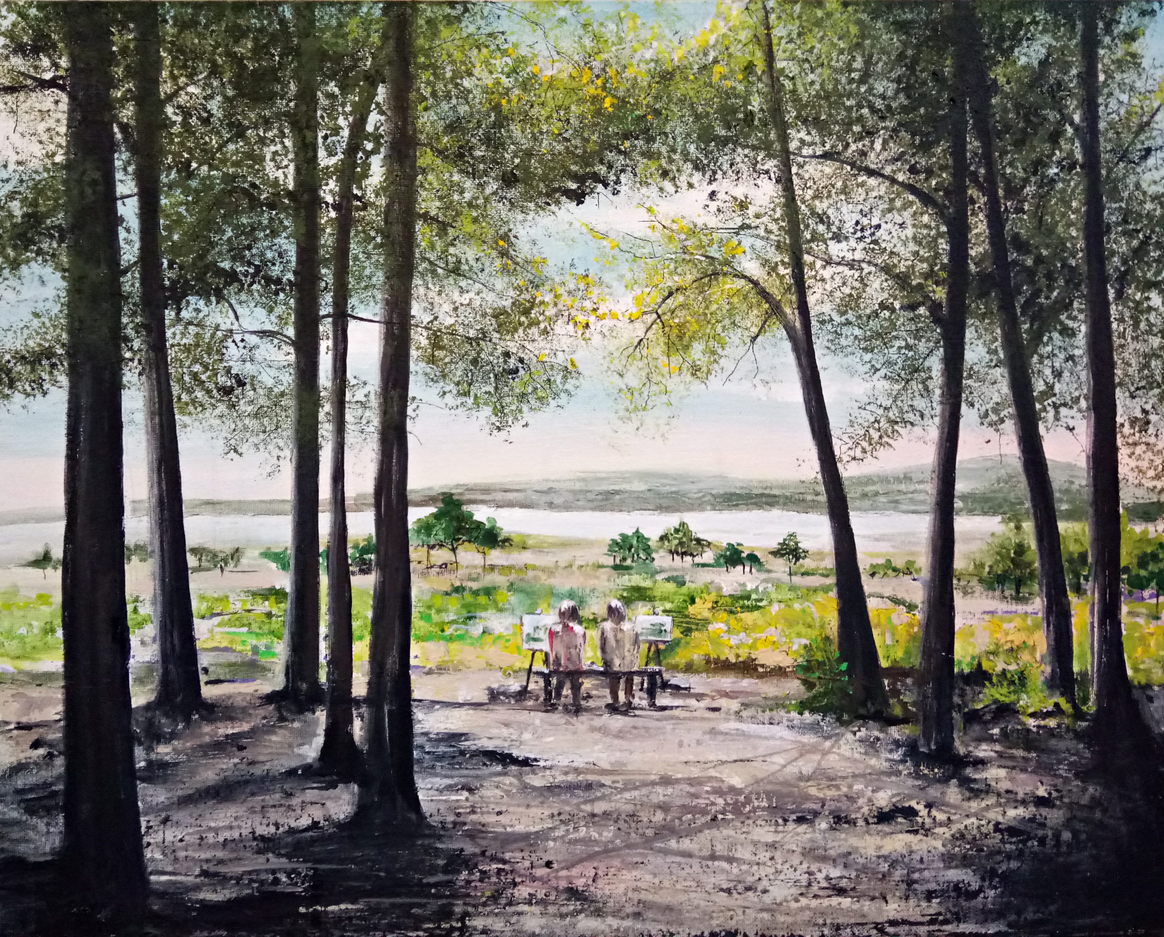 "Two Ladies Painting at Arne"