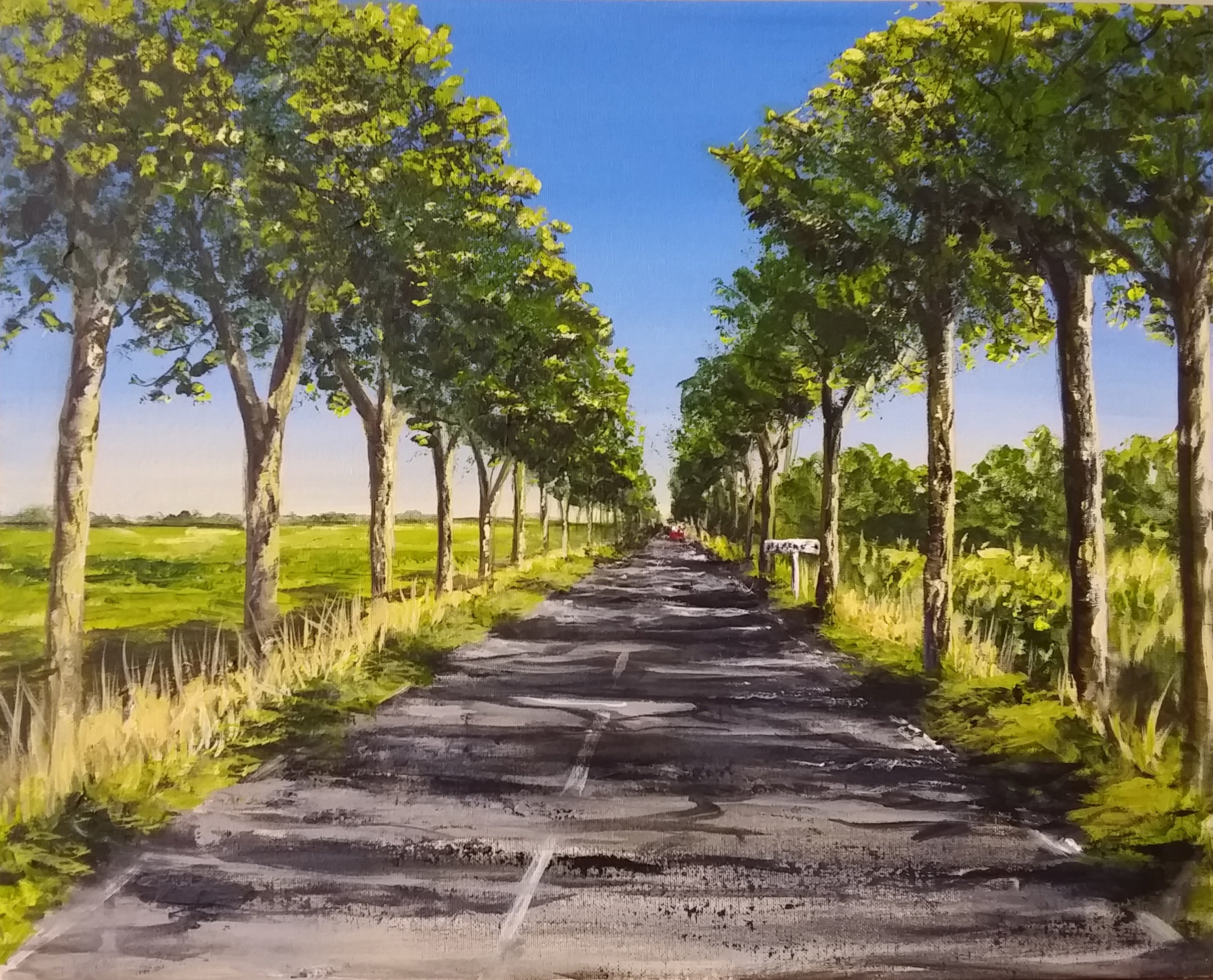 "A Little Red Car On A French Road"