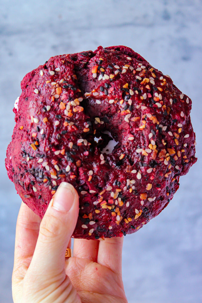 Valentine's Day Red Bagels