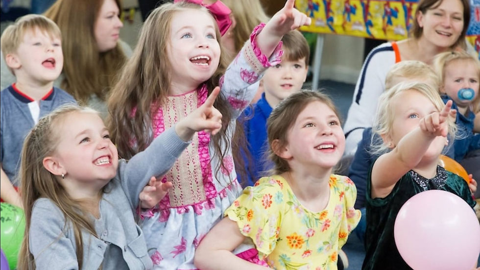 Excited Children at a Magic Dave Party!