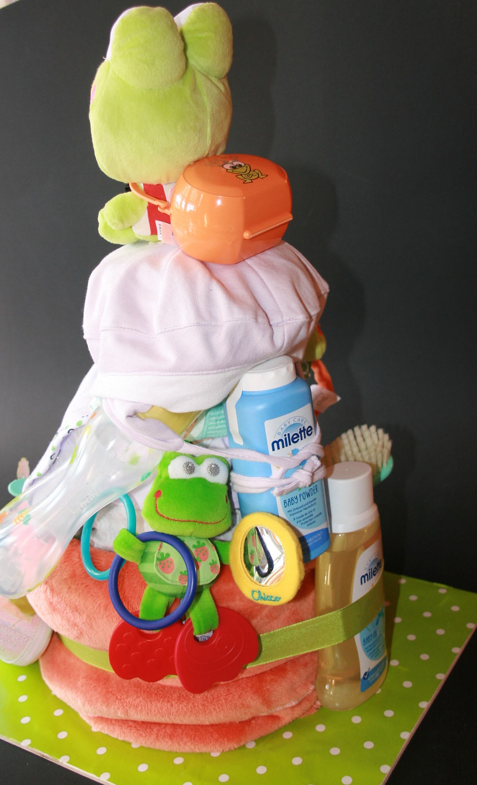 Thème grenouille orange et vert