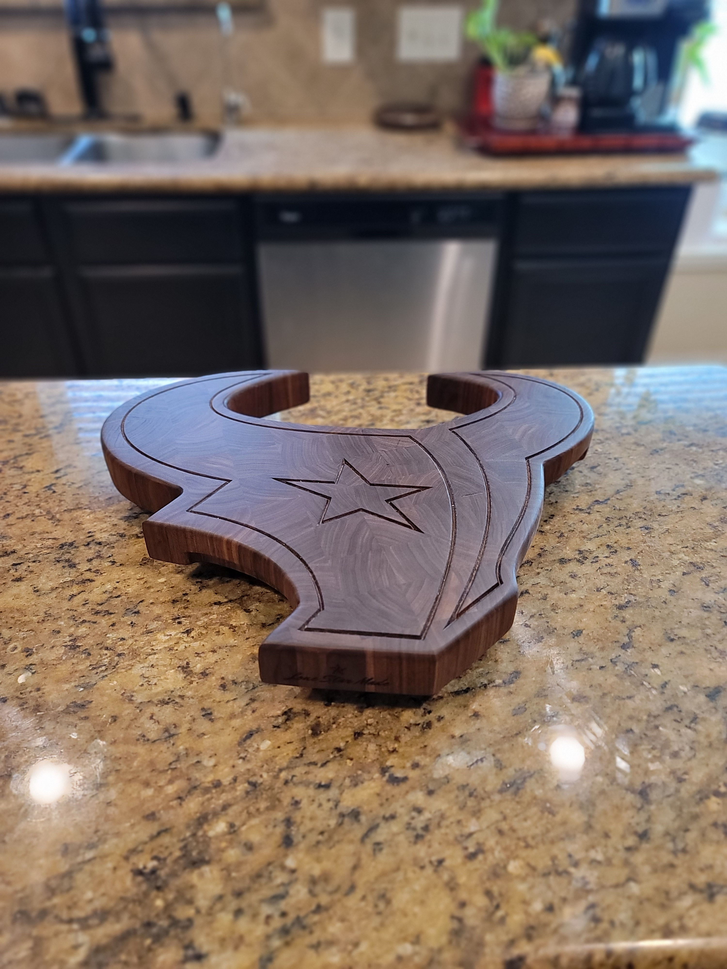 Chopping Block Houston Texans Inspired Walnut Butcher Cutting Board