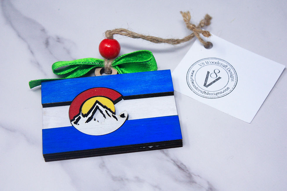 Thumbnail: Colorado Flag wooden ornament