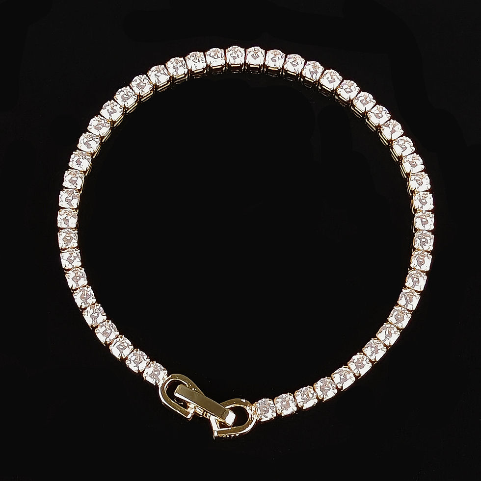 Thumbnail: Classic 18K Gold Tone Tennis Bracelet – Radiant Zirconia Infinity Link Bracelet