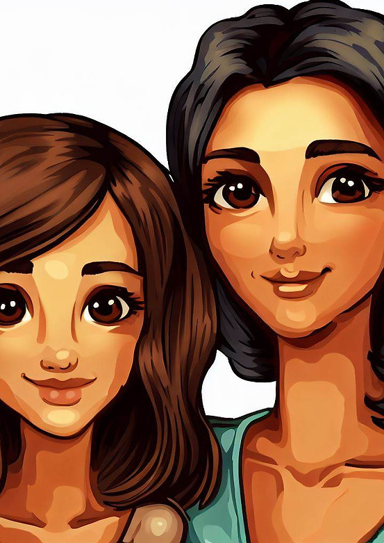 mother and daughter togather