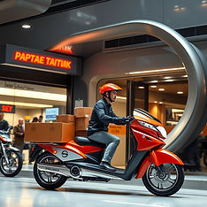 futuristic business delivery same day