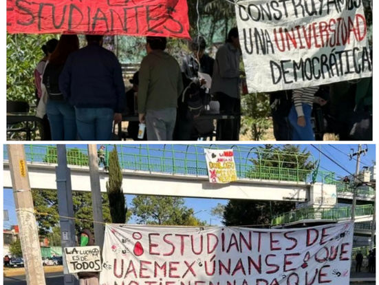 UAEMéx abre diálogo con universitarios en paro, tras movilización estudiantil de este martes