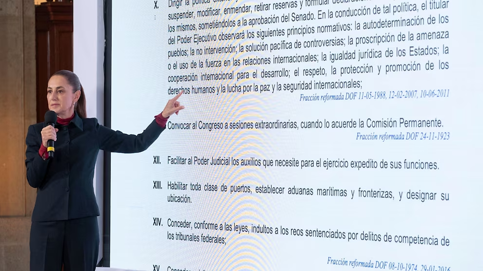 Sheinbaum afirma que política de EEUU contra fentanilo no sería motivo para intervenir en México