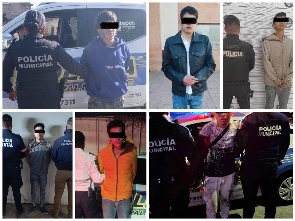 Seis detenciones relevantes marcan inicio de marzo en Metepec