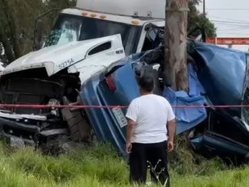Fallece pareja en accidente provocado por tráiler en la Toluca-Atlacomulco