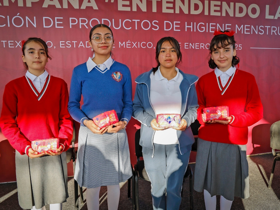 Distribuyen más de 500 mil paquetes de toallas sanitarias gratuitas en escuelas de educación básica y media superior