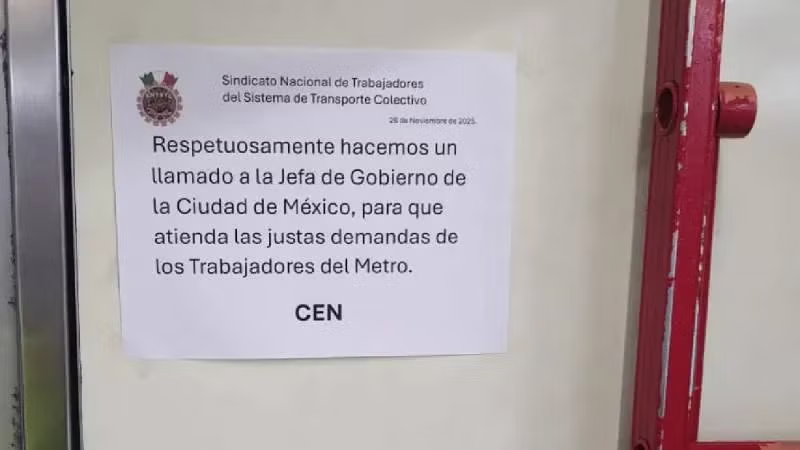 Inconformidad de trabajadores del Metro; piden mejores condiciones laborales