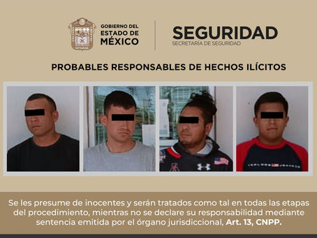 Edoméx: Rescatan a hombre y detienen a cuatro implicados en secuestro