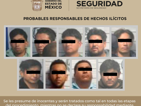 Caen nueve con drogas y motocicletas  en Xonacatlán; presuntos miembros de una banda dedicada a la extorsión