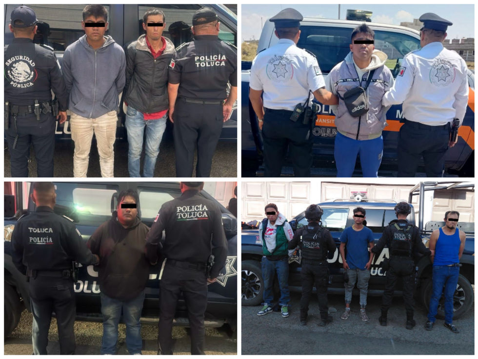 Golpe al robo de vehículos, hay siete detenidos y automotores asegurados en Toluca