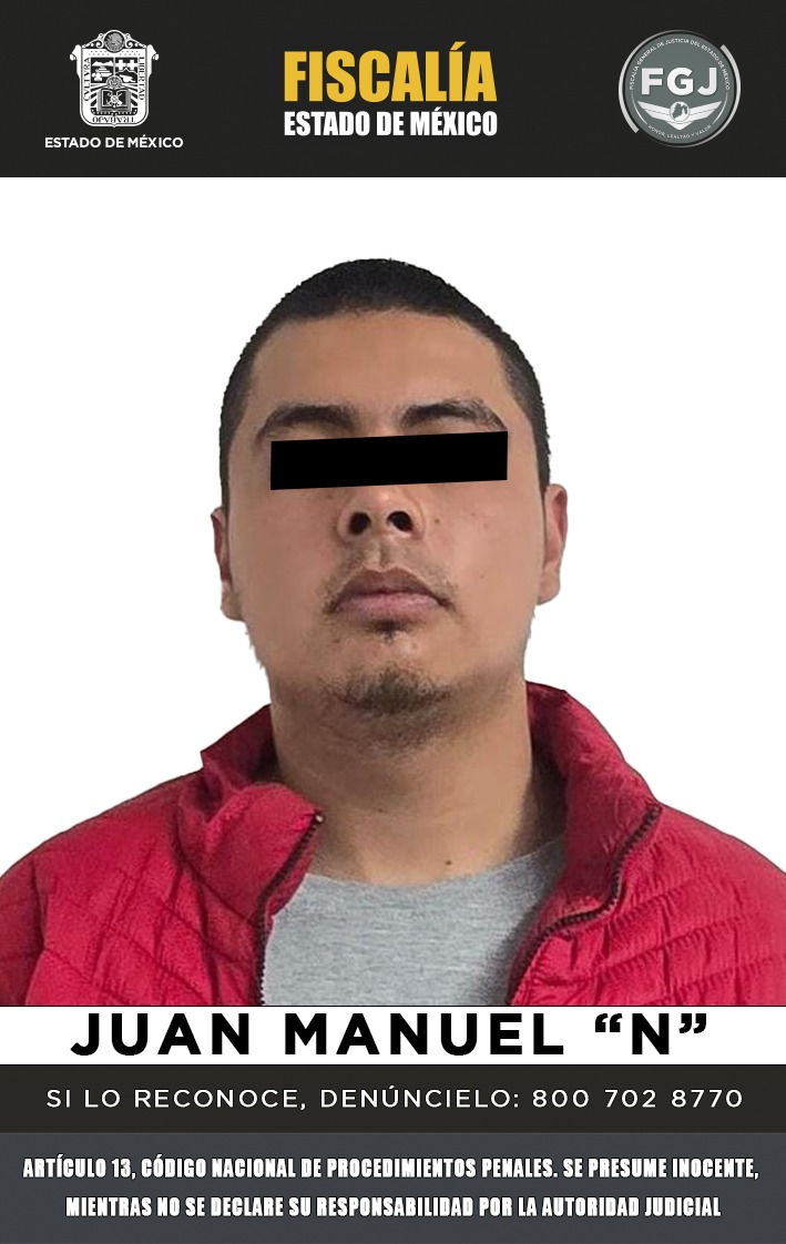 Vinculan a proceso al "Cachetes" por el homicidio de dos adultos y un menor en Almoloya de Juárez