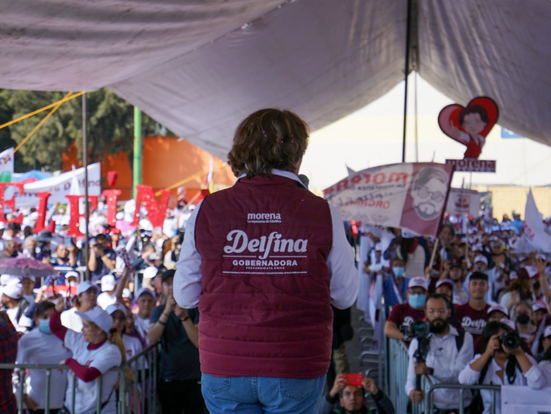 Guerra sucia significa que vamos requetebien: Delfina Gómez