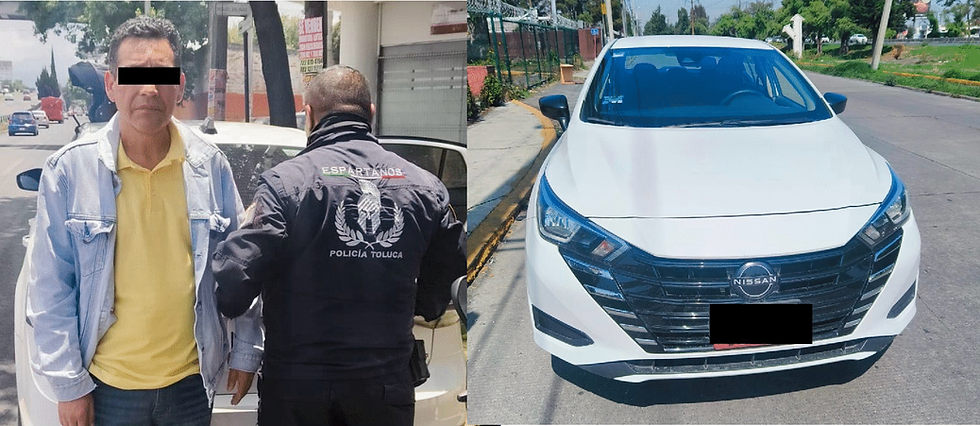 Asegura Policía de Toluca autos ligados a conductas ilícitas y detiene a presuntos responsables