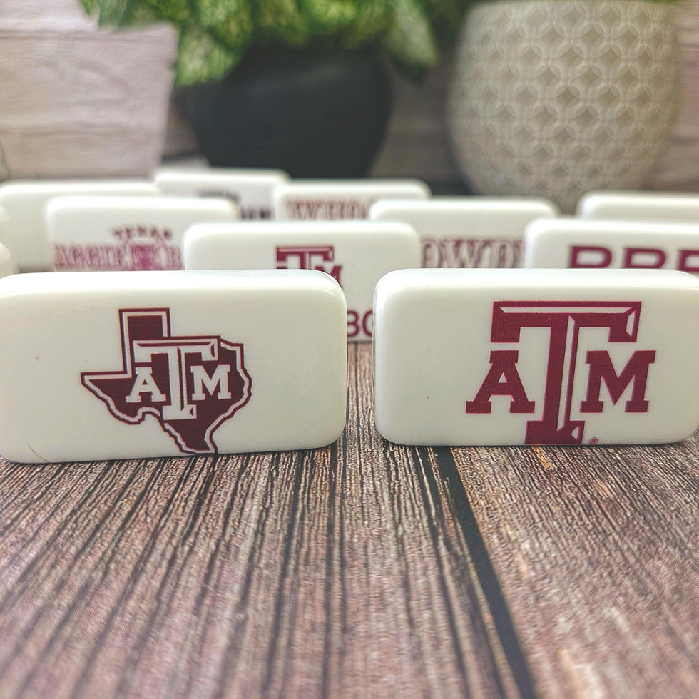 Thumbnail: Texas A&M Custom Dominos Double Six- Officially Licensed