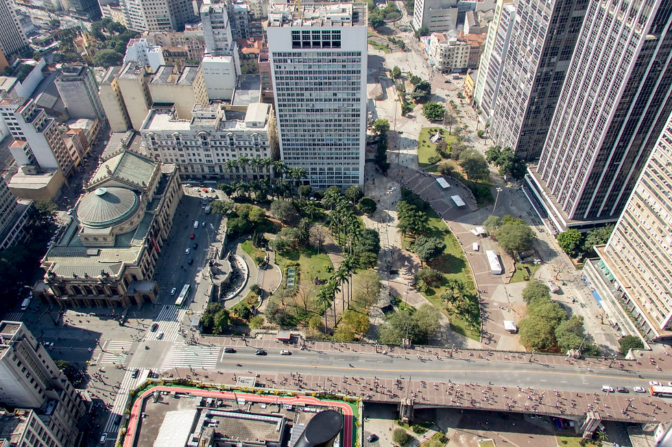 Foto aérea Vale do Anhangabaú atual