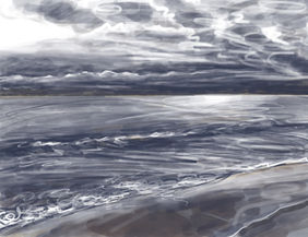 Dark sky at the beach