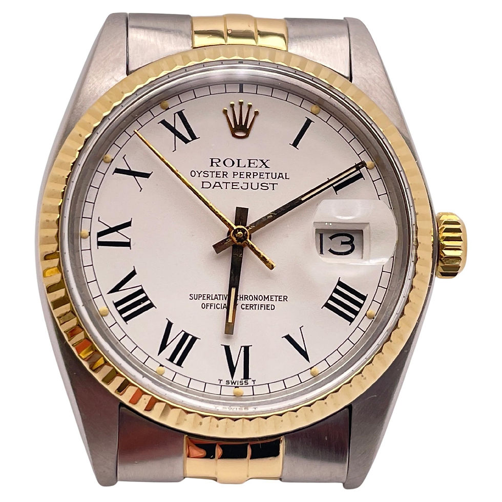 Rolex Datejust 16013 Two Tone 18K Yellow Gold Stainless Steel Mens Watch