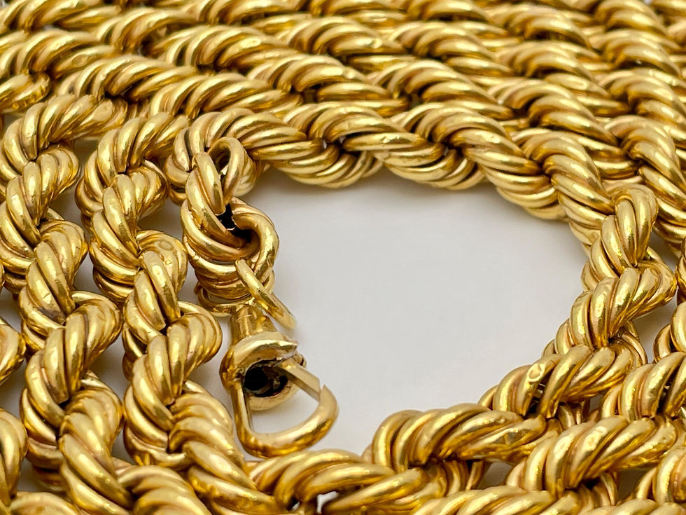 Thumbnail: 18K Yellow Gold 59 Inch Long Rope Chain Necklace