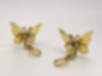 Thumbnail: Red Coral Double Strand 14K Gold Diamond Butterfly Necklace Earrings Set
