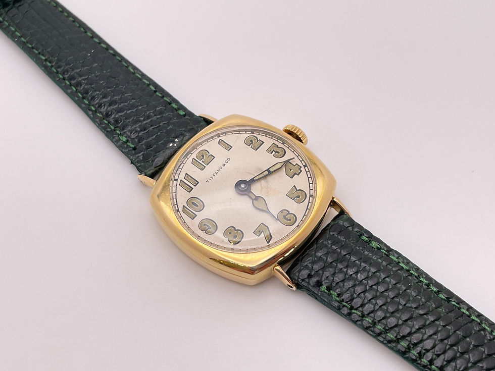 Thumbnail: Tiffany & Co Art Deco 18K Yellow Gold I.W.C. Watch