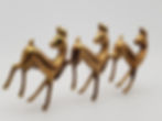 18K Rose Gold Three Deer Brooch Pin