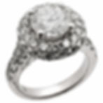 GIA Certified 2.31 CT Diamond Halo Engagement Ring