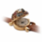 Vintage Lucien Piccard 14K Tutti Frutti Flip-Top Hidden Watch