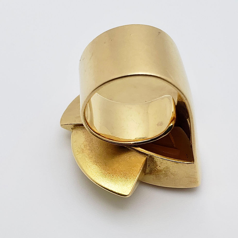 Thumbnail: Munsteiner 11.17 CT Fire Opal 18K Yellow Gold Cocktail Ring