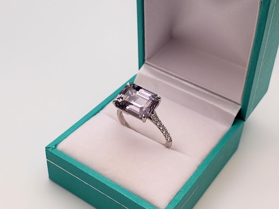 Thumbnail: IGI Certified Irina Ferry 7.29 CT Violet Spinel Diamond Platinum Ring