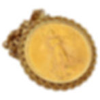 Thumbnail: 1928 $20 Saint Gaudens Double Eagle Gold Coin 18K Yellow Gold Pendant