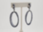 Nam Cho 8.00 CT Blue Sapphire 18K White Black Gold Double Hoop Earrings