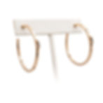 14K Rose Gold Tapered Baguette Diamond Hoop Earrings