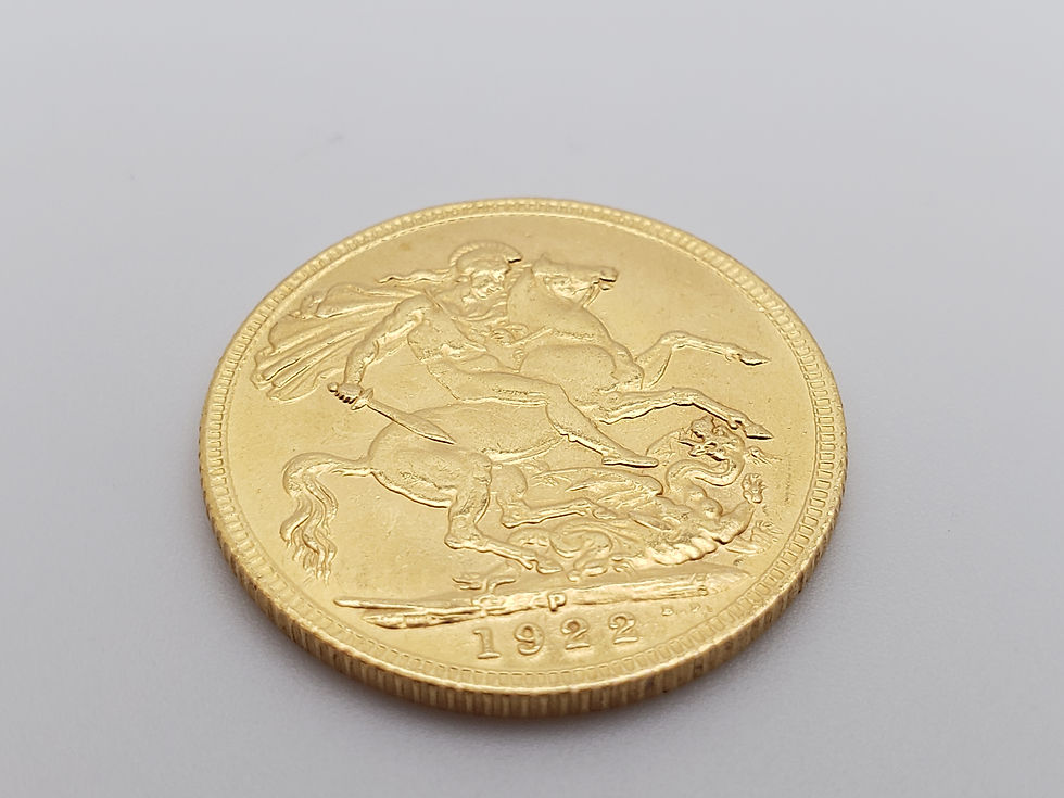 Thumbnail: 22K Gold 1922-P King George V Gold Sovereign Coin Perth Mint Australia