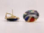 Thumbnail: Picasso Guernica 14K Yellow Gold Diamond Inlay Cuff Bracelet & Earrings Set