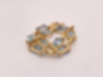 Thumbnail: IGI Certified 17 CT Blue Aquamarine 14K Yellow Gold Bracelet
