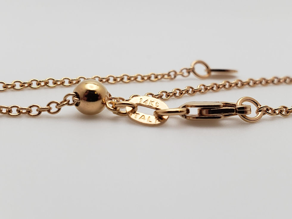 Thumbnail: 1.00 CT Champagne Diamond Crescent Moon 14K Rose Gold Necklace
