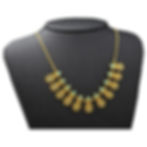 21K Yellow Gold Traditional Persian Paisley Boteh Design Turquoise Necklace