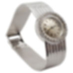 Vintage Zenith Ladies Cocktail Watch 18K White Gold Diamond Bezel