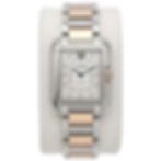 Cartier Tank Anglaise 3511 Two-Tone 18K Rose Gold Diamond Automatic Watch