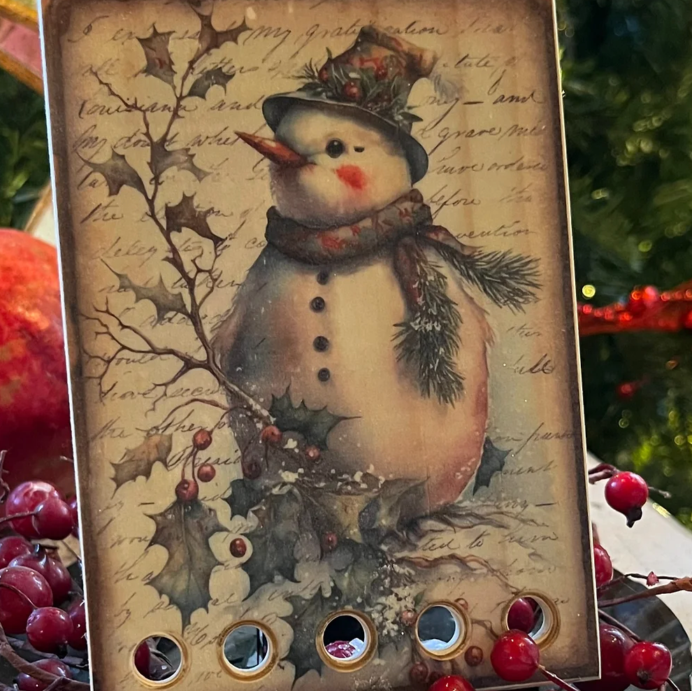 SNOWMAN THREAD KEEP by The Primitive Hare