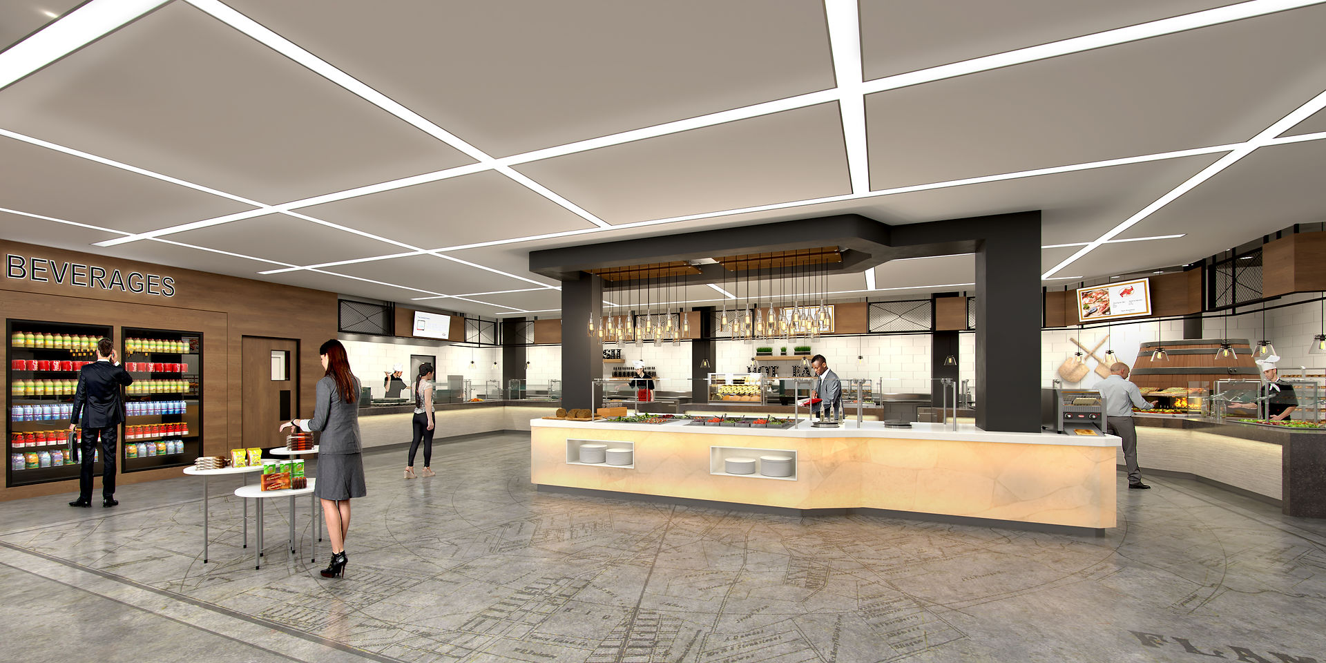 In a corporate office, employees expect their café or dining hall to feel energizing and convenient— something that reflects the brand’s culture and values. 
