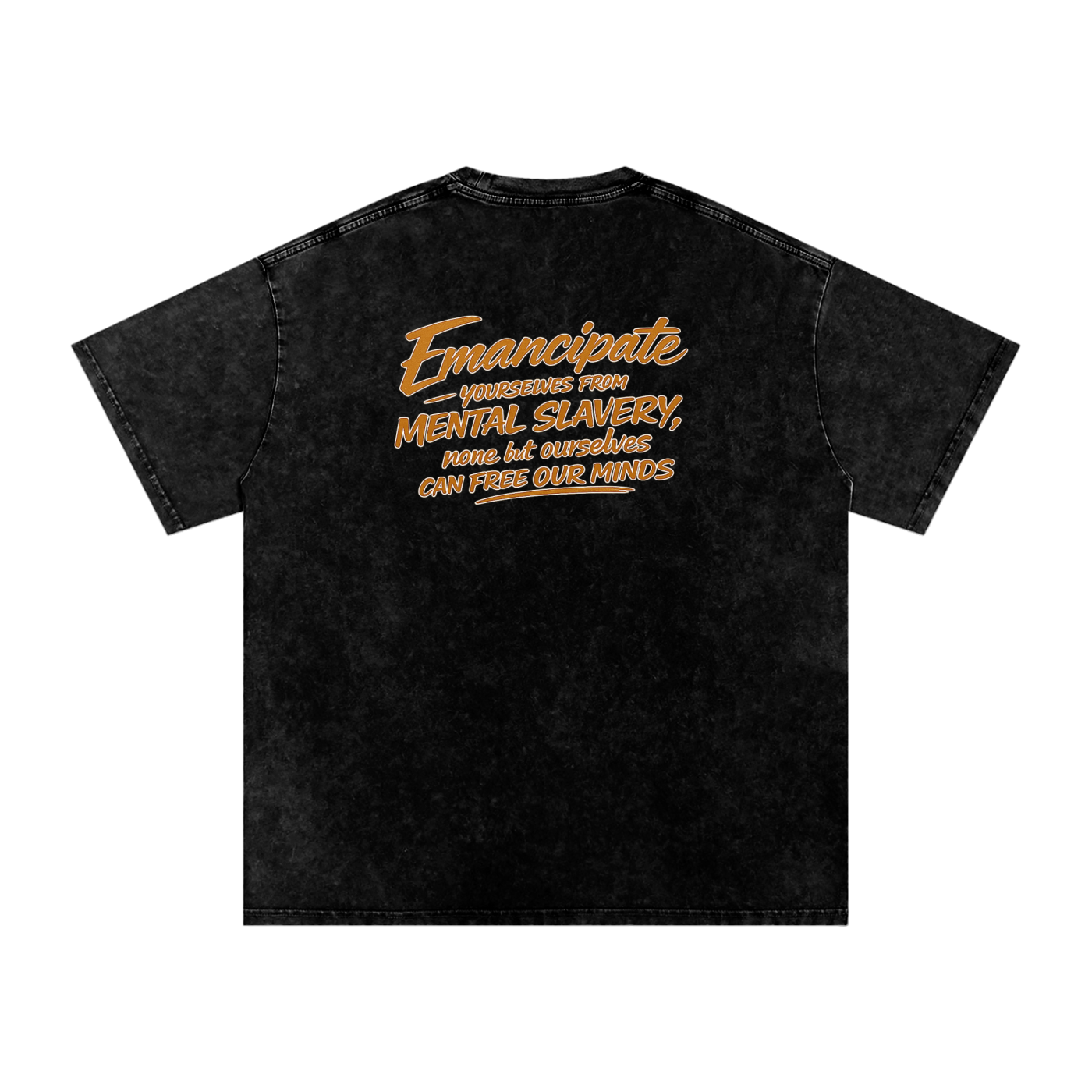 BLVCK MERCH : Bob Marley Quote Snow Washed T