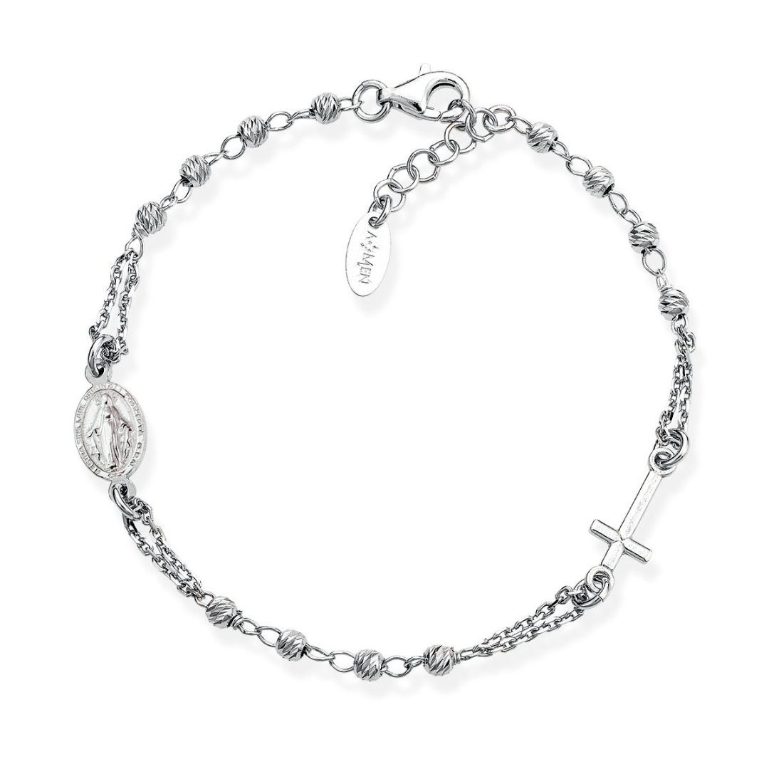 Amen - Bracciale Rosario con Cristalli Diamantati